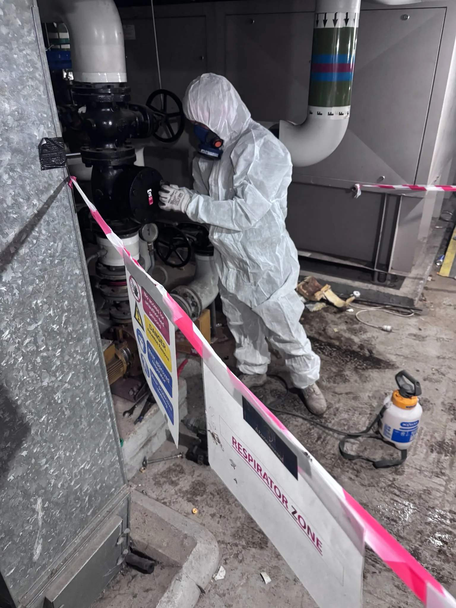 Asbestos artex removal from concrete soffit in Forest Gate